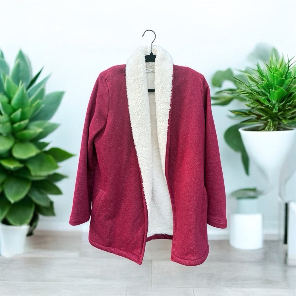 L.L.Bean Sherpa Lined Cardigan Oversized Small